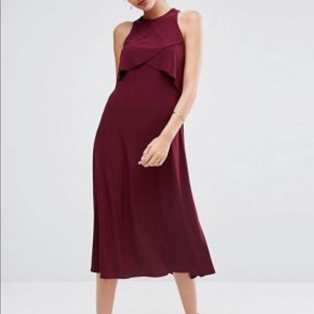 ASOS Wedding Double Layer Midi Dress